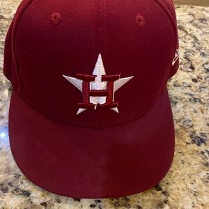 New Era Maroon Baseball Cap with White Star H Logo